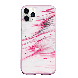 Чехол iPhone 11 Pro матовый Красные разводы