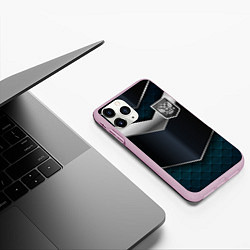 Чехол iPhone 11 Pro матовый Silver Russia, цвет: 3D-розовый — фото 2