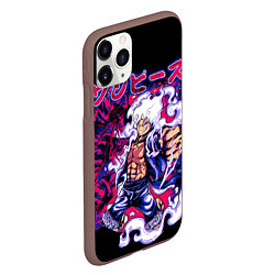 Чехол iPhone 11 Pro матовый Луффи 5 гир - One Piece, цвет: 3D-коричневый — фото 2