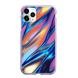 Чехол iPhone 11 Pro матовый Радужные переливы
