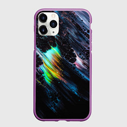 Чехол iPhone 11 Pro матовый Радужное северное сияние