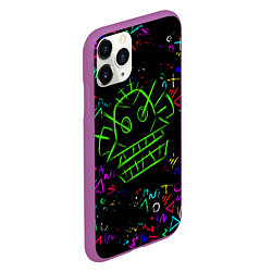 Чехол iPhone 11 Pro матовый League Of Legends: Arcane neon, цвет: 3D-фиолетовый — фото 2