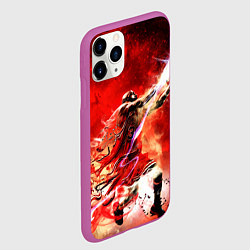 Чехол iPhone 11 Pro матовый Jordan Graffiti Art, цвет: 3D-фиолетовый — фото 2