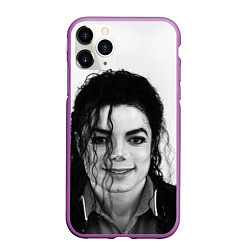 Чехол iPhone 11 Pro матовый Майкл Джексон Фото, цвет: 3D-фиолетовый