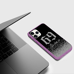 Чехол iPhone 11 Pro матовый 6ix9ine БРЫЗГИ, цвет: 3D-фиолетовый — фото 2