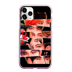 Чехол iPhone 11 Pro матовый Stray Kids eyes full, цвет: 3D-розовый