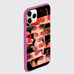 Чехол iPhone 11 Pro матовый Stray Kids eyes full, цвет: 3D-фиолетовый — фото 2