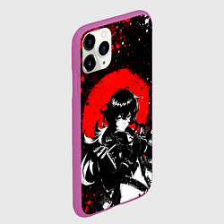 Чехол iPhone 11 Pro матовый Дилюк - Мрачный геншин, цвет: 3D-фиолетовый — фото 2
