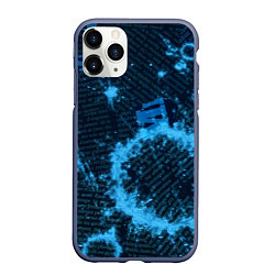 Чехол iPhone 11 Pro матовый Капли на газете