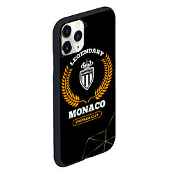 Чехол iPhone 11 Pro матовый Лого Monaco и надпись legendary football club на т, цвет: 3D-черный — фото 2