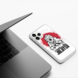 Чехол iPhone 11 Pro матовый Jiu Jitsu red sun, цвет: 3D-белый — фото 2