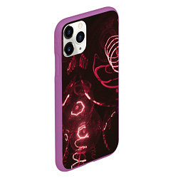 Чехол iPhone 11 Pro матовый Неоновые тусклые фонари, цвет: 3D-фиолетовый — фото 2