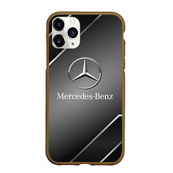 Чехол iPhone 11 Pro матовый Mercedes Карбон