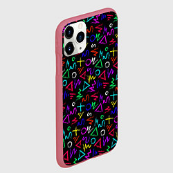 Чехол iPhone 11 Pro матовый League Of Legends: Arcane neon logo, цвет: 3D-малиновый — фото 2