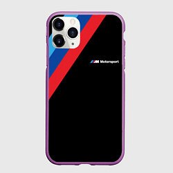 Чехол iPhone 11 Pro матовый BMW Motosport - Три линии