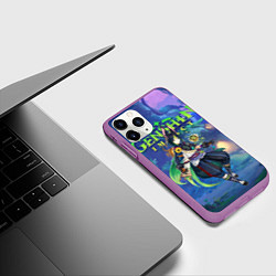 Чехол iPhone 11 Pro матовый Тигнари Genshin Impact, цвет: 3D-фиолетовый — фото 2