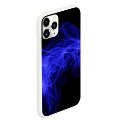 Чехол iPhone 11 Pro матовый Синяя звуковая волна, цвет: 3D-белый — фото 2