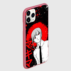 Чехол iPhone 11 Pro матовый Человек-бензопила - манга - Макима, цвет: 3D-малиновый — фото 2