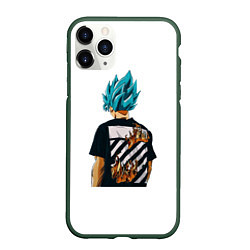 Чехол iPhone 11 Pro матовый Son Goku Dragon ball, цвет: 3D-темно-зеленый