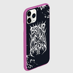 Чехол iPhone 11 Pro матовый Bring Me the Horizon краска, цвет: 3D-фиолетовый — фото 2