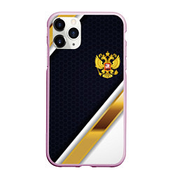 Чехол iPhone 11 Pro матовый Gold and white Russia