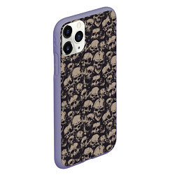 Чехол iPhone 11 Pro матовый Череп и брызги, цвет: 3D-серый — фото 2
