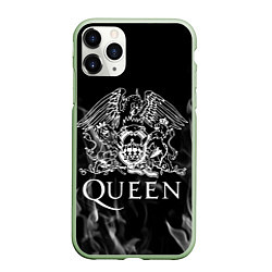 Чехол iPhone 11 Pro матовый Queen огонь