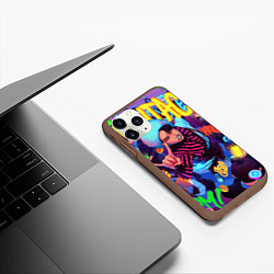 Чехол iPhone 11 Pro матовый Han Maniac fan art, цвет: 3D-коричневый — фото 2