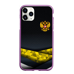 Чехол iPhone 11 Pro матовый Золотой герб black gold