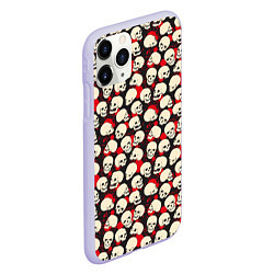 Чехол iPhone 11 Pro матовый Улыбающийся череп, цвет: 3D-светло-сиреневый — фото 2