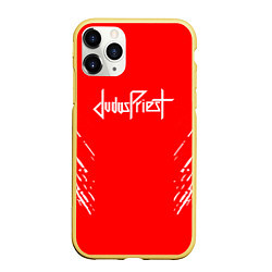 Чехол iPhone 11 Pro матовый Judas Priest хэви метал, цвет: 3D-желтый