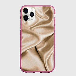 Чехол iPhone 11 Pro матовый Струящаяся золотистая ткань