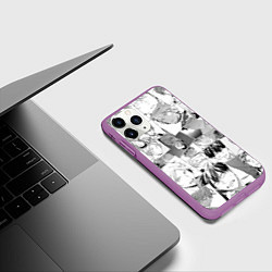 Чехол iPhone 11 Pro матовый Дарованный паттерн, цвет: 3D-фиолетовый — фото 2