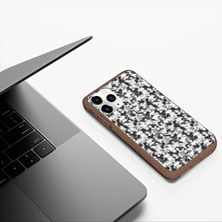 Чехол iPhone 11 Pro матовый Весёлая девушка, цвет: 3D-коричневый — фото 2