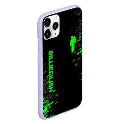 Чехол iPhone 11 Pro матовый Билли Айлиш зелёная краска, цвет: 3D-светло-сиреневый — фото 2