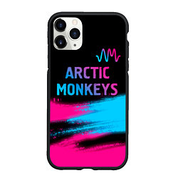 Чехол iPhone 11 Pro матовый Arctic Monkeys - neon gradient: символ сверху