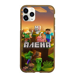 Чехол iPhone 11 Pro матовый Алена Minecraft