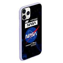 Чехол iPhone 11 Pro матовый Nasa - синее пламя, цвет: 3D-светло-сиреневый — фото 2