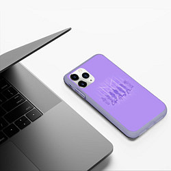 Чехол iPhone 11 Pro матовый BTS live goes on purple, цвет: 3D-светло-сиреневый — фото 2