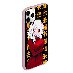 Чехол iPhone 11 Pro матовый Helltaker girl, цвет: 3D-розовый — фото 2