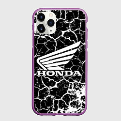 Чехол iPhone 11 Pro матовый Honda logo арт, цвет: 3D-фиолетовый