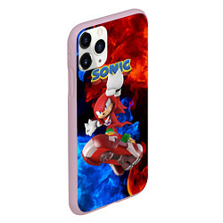 Чехол iPhone 11 Pro матовый Knuckles Echidna - Sonic - Video game, цвет: 3D-розовый — фото 2