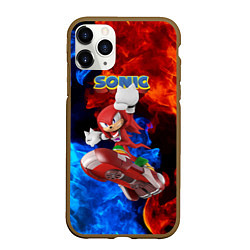 Чехол iPhone 11 Pro матовый Knuckles Echidna - Sonic - Video game, цвет: 3D-коричневый