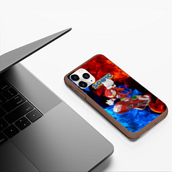 Чехол iPhone 11 Pro матовый Knuckles Echidna - Sonic - Video game, цвет: 3D-коричневый — фото 2