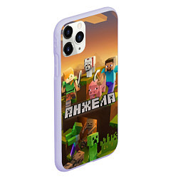 Чехол iPhone 11 Pro матовый Анжела Minecraft, цвет: 3D-светло-сиреневый — фото 2