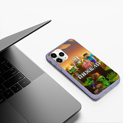 Чехол iPhone 11 Pro матовый Анжела Minecraft, цвет: 3D-светло-сиреневый — фото 2