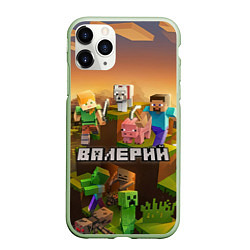 Чехол iPhone 11 Pro матовый Валерий Minecraft