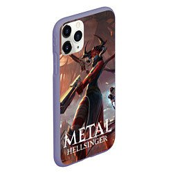 Чехол iPhone 11 Pro матовый Демон Metal: Hellsinger, цвет: 3D-серый — фото 2