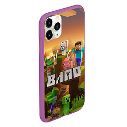 Чехол iPhone 11 Pro матовый Влад - inecraft, цвет: 3D-фиолетовый — фото 2