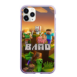 Чехол iPhone 11 Pro матовый Влад - inecraft, цвет: 3D-светло-сиреневый